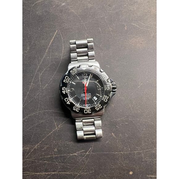 TAG HEUER 44mm Formula 1 Men's Watch Stainless Steel Black Dial Quartz - Picture 1 of 7